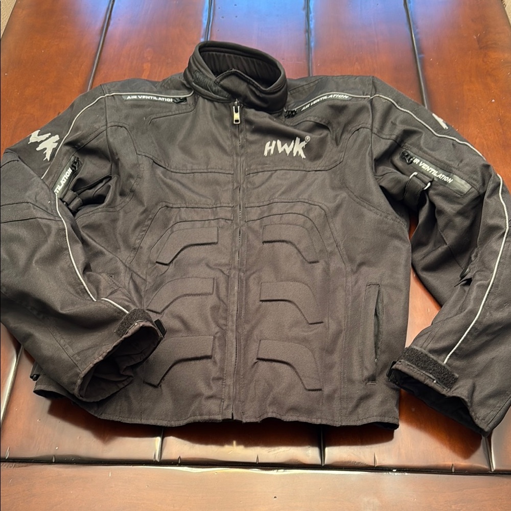 HWK Black Motorcycle Jacket